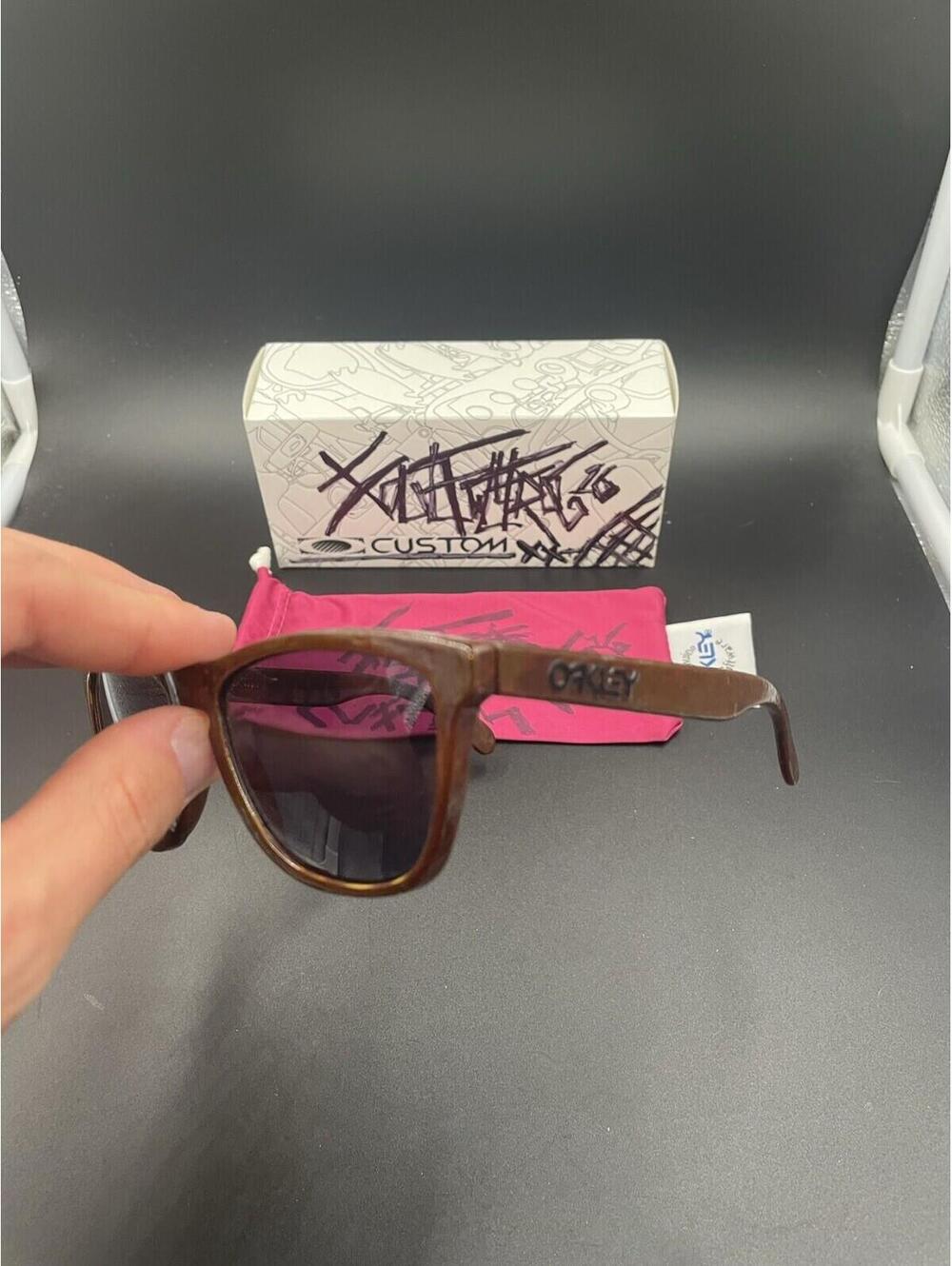 Oakley Custom Frogskin Polished Rootbeer W/ Grey Lenses